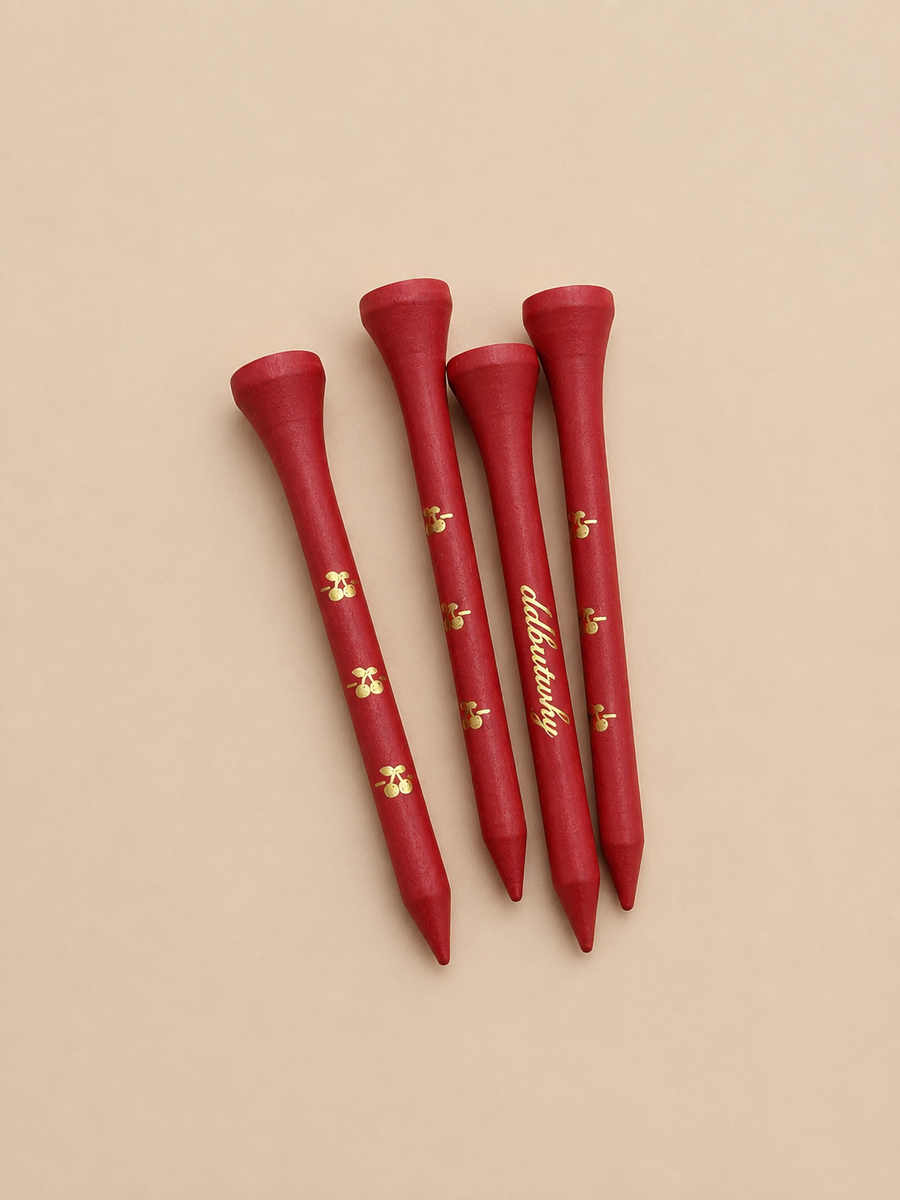 Wooden Cherry Golf Tees - Set of 20