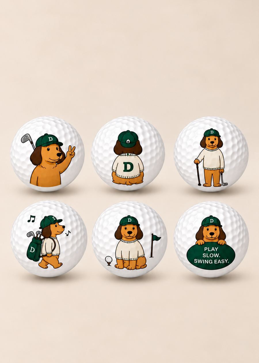 Golden Pup Golf Ball Gift Set | 6 Balls
