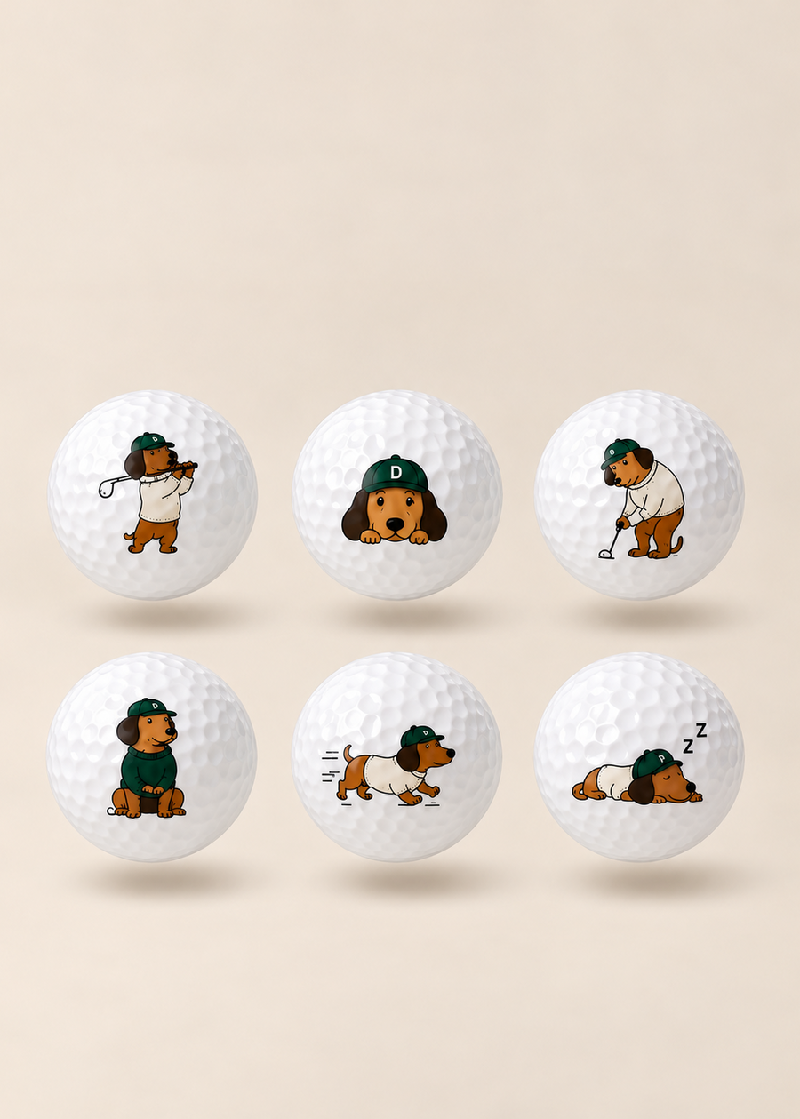 Dachshund Golf Ball Gift Set | 6 Balls