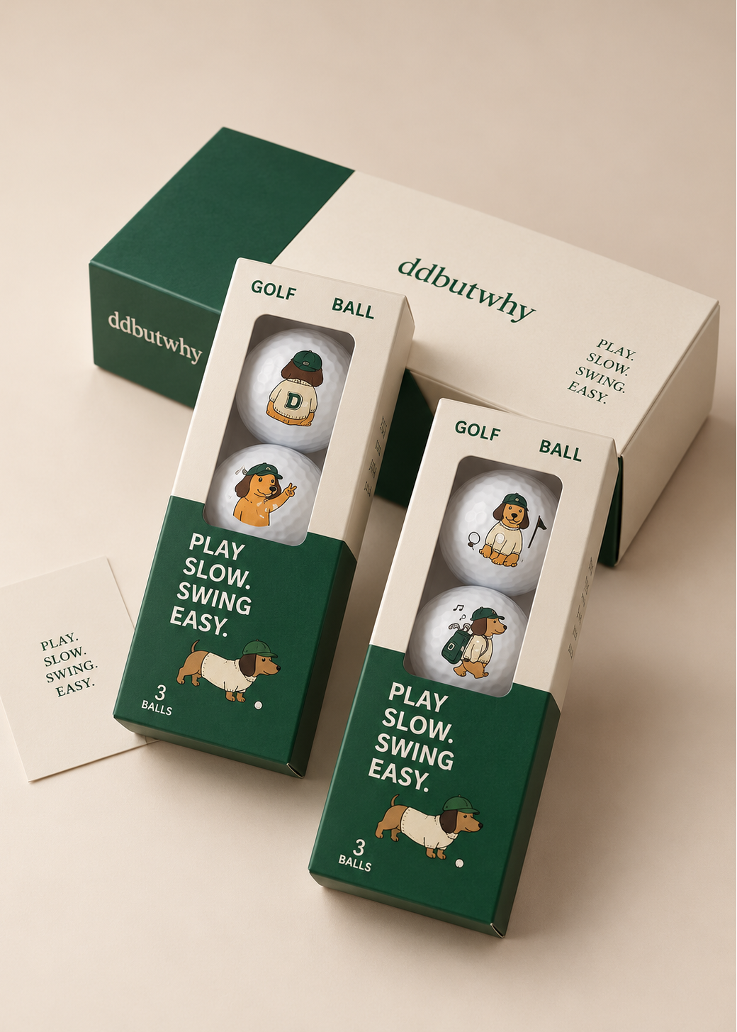 Golden Pup Golf Ball Gift Set | 6 Balls