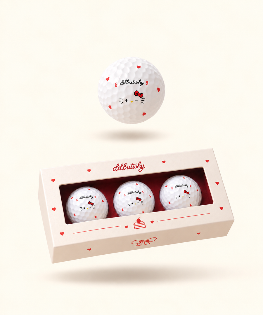Red Bow Golf Ball Gift Set | 3 Balls