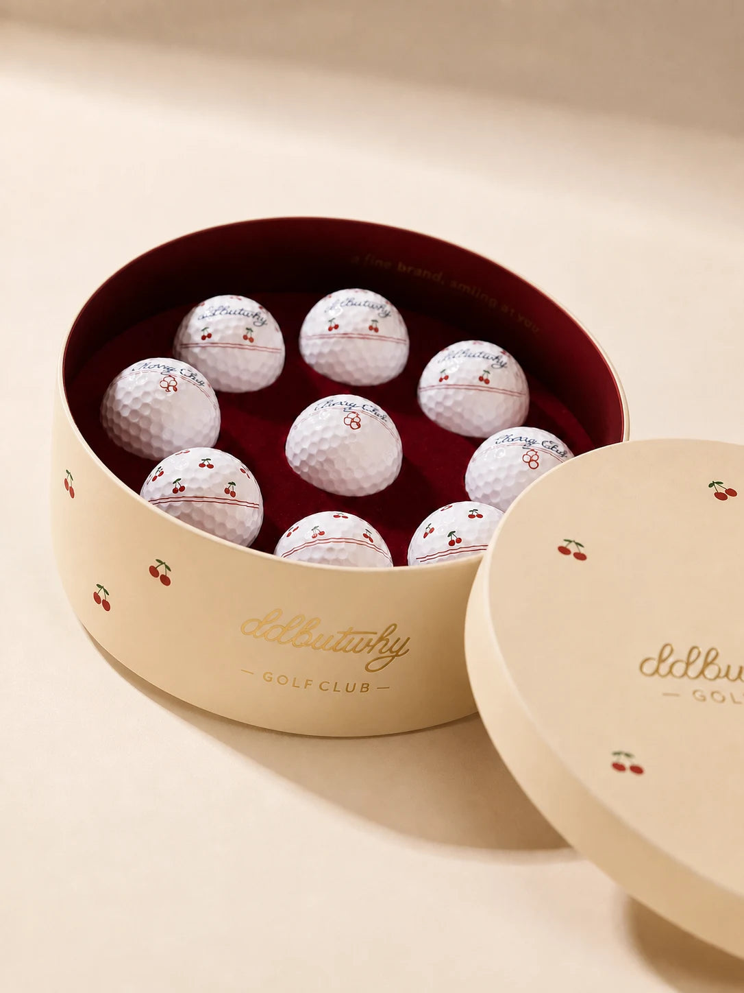 ddbutwhy Cherry Golf Ball Gift Set | 9 Balls